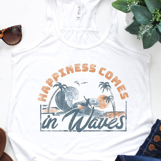 Happiness Graphic Flowy Tank